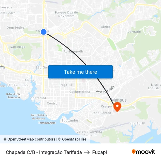 Chapada C/B - Integração Tarifada to Fucapi map