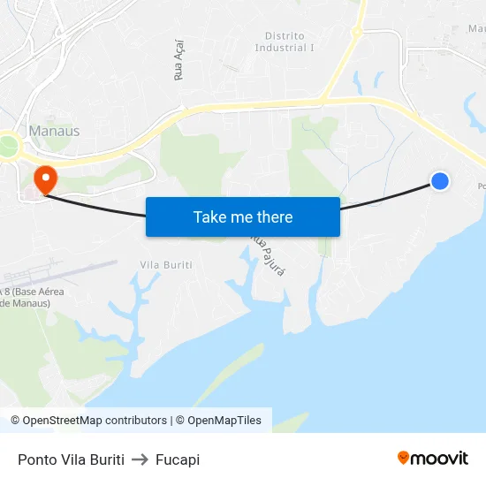 Ponto Vila Buriti to Fucapi map