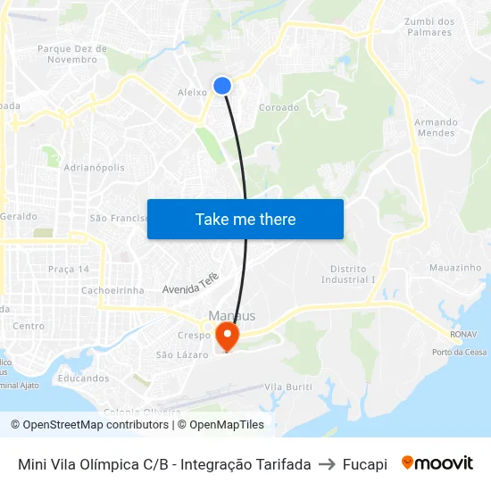 Mini Vila Olímpica C/B - Integração Tarifada to Fucapi map