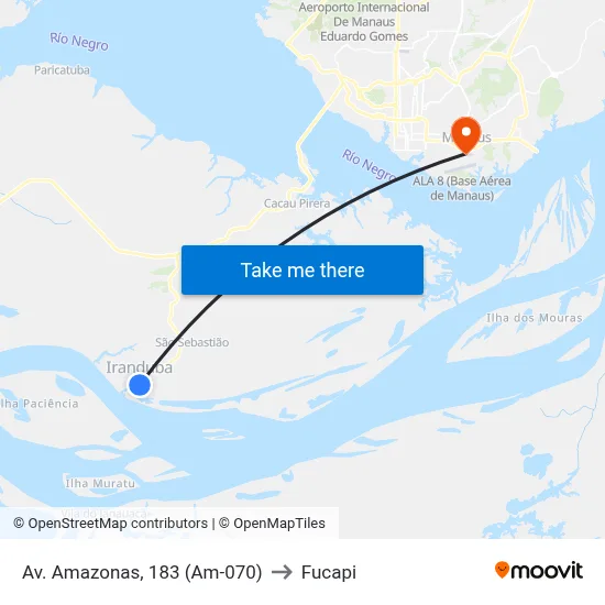 Av. Amazonas, 183 (Am-070) to Fucapi map