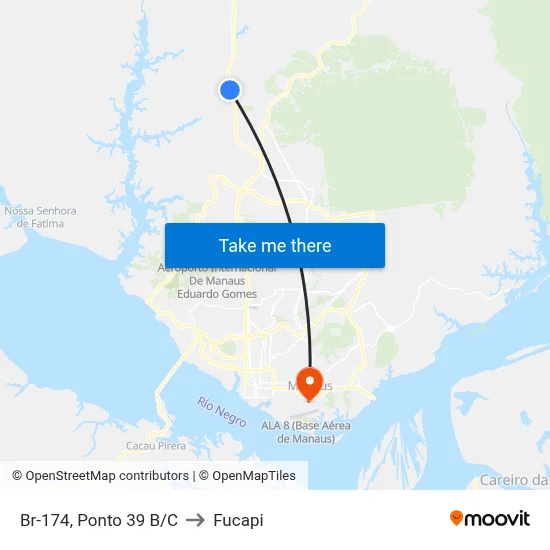 Br-174, Ponto 39 B/C to Fucapi map