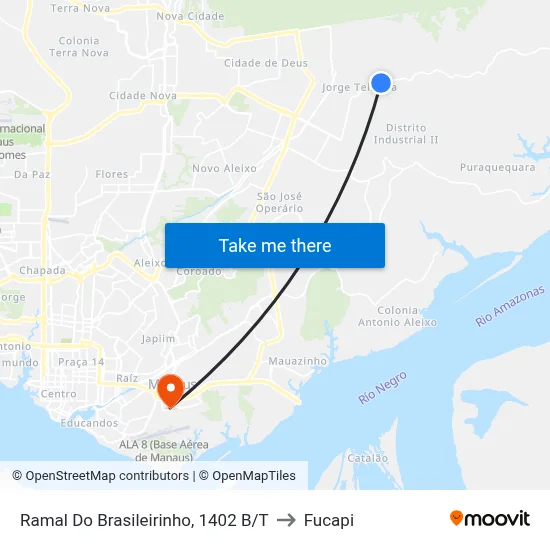Ramal Do Brasileirinho, 1402 B/T to Fucapi map