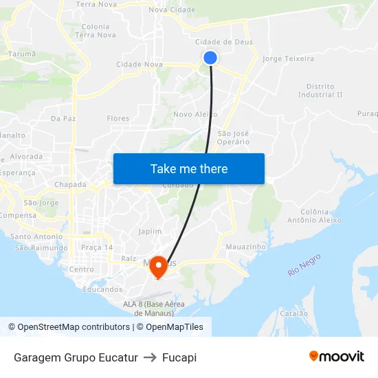 Garagem Grupo Eucatur to Fucapi map