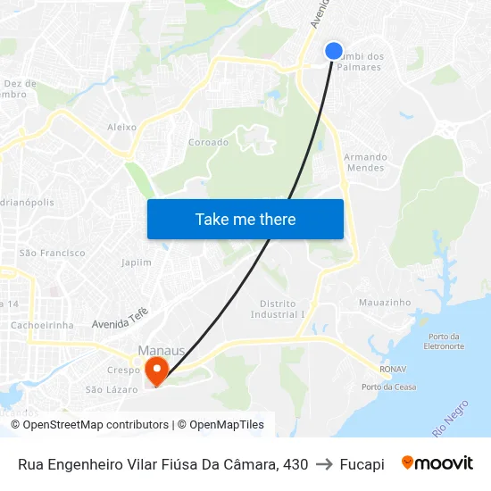 Rua Engenheiro Vilar Fiúsa Da Câmara, 430 to Fucapi map