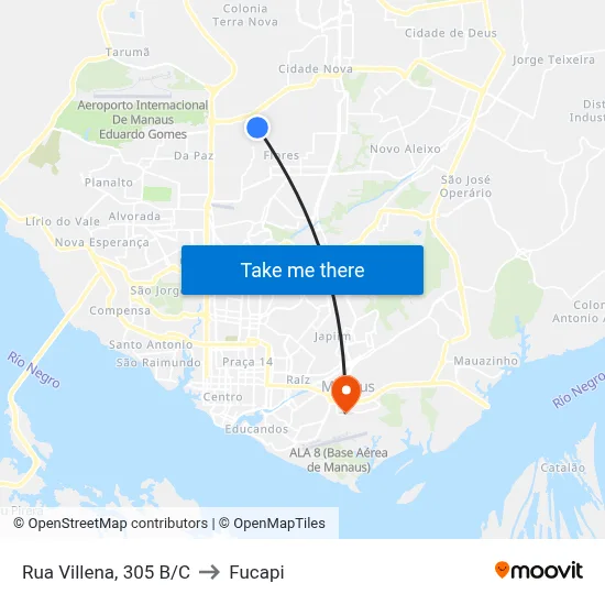 Rua Villena, 305 B/C to Fucapi map
