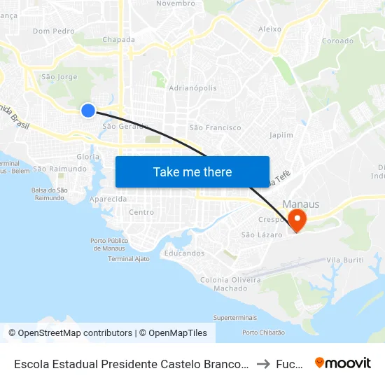 Escola Estadual Presidente Castelo Branco B/C to Fucapi map