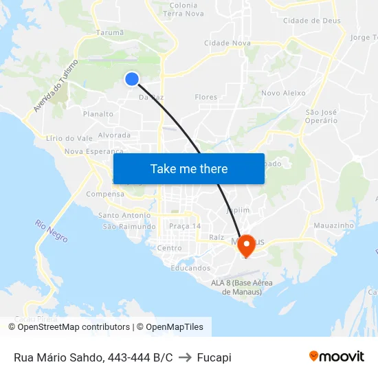 Rua Mário Sahdo, 443-444 B/C to Fucapi map