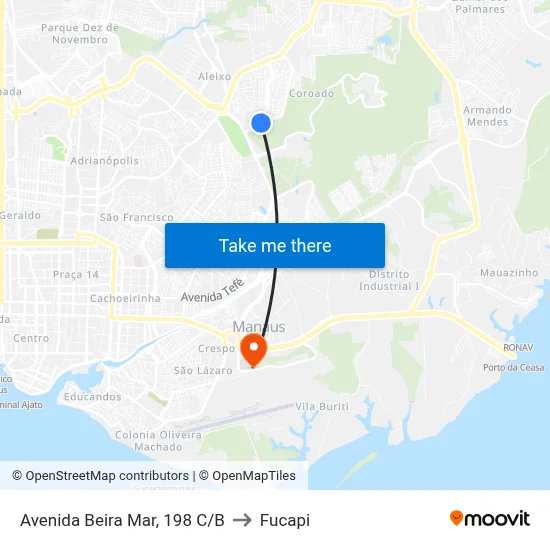 Avenida Beira Mar, 198 C/B to Fucapi map