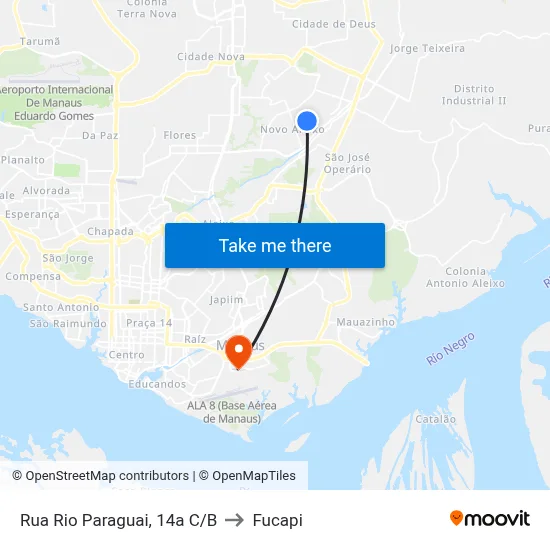 Rua Rio Paraguai, 14a C/B to Fucapi map