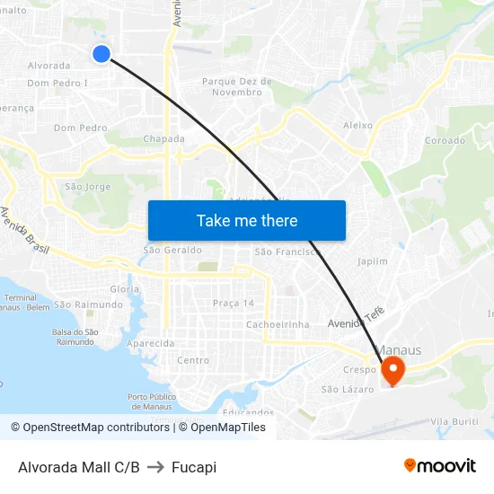 Alvorada Mall C/B to Fucapi map