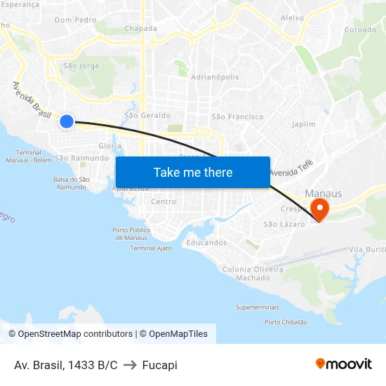 Av. Brasil, 1433 B/C to Fucapi map