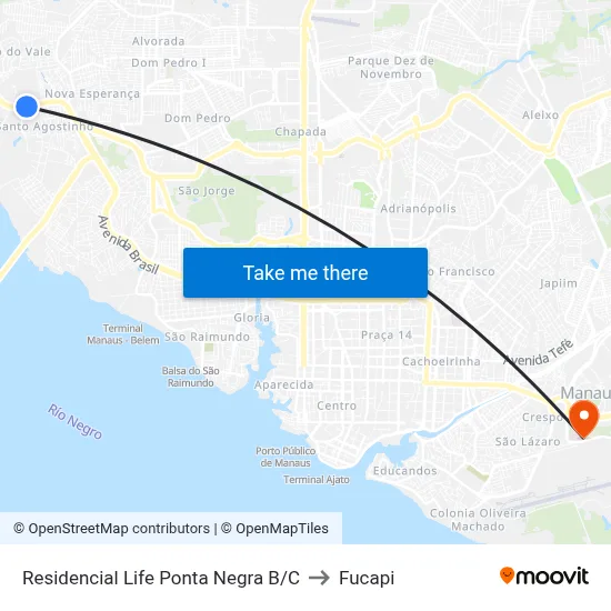 Residencial Life Ponta Negra B/C to Fucapi map