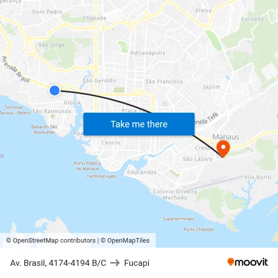 Av. Brasil, 4174-4194 B/C to Fucapi map