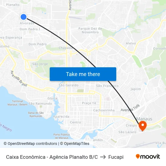 Caixa Econômica - Agência Planalto B/C to Fucapi map
