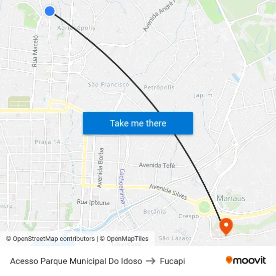 Acesso Parque Municipal Do Idoso to Fucapi map