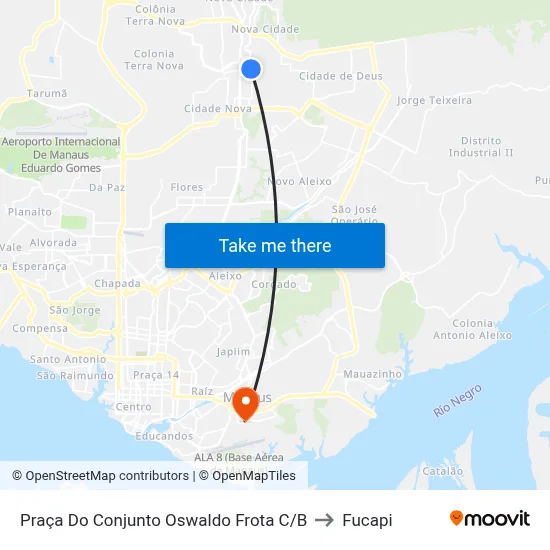 Praça Do Conjunto Oswaldo Frota C/B to Fucapi map