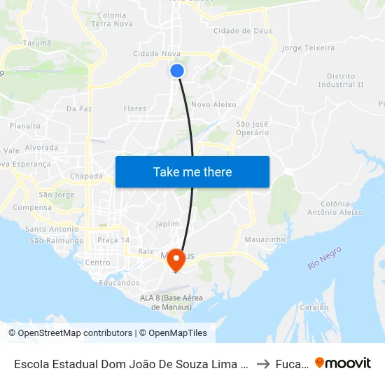 Escola Estadual Dom João De Souza Lima C/B to Fucapi map