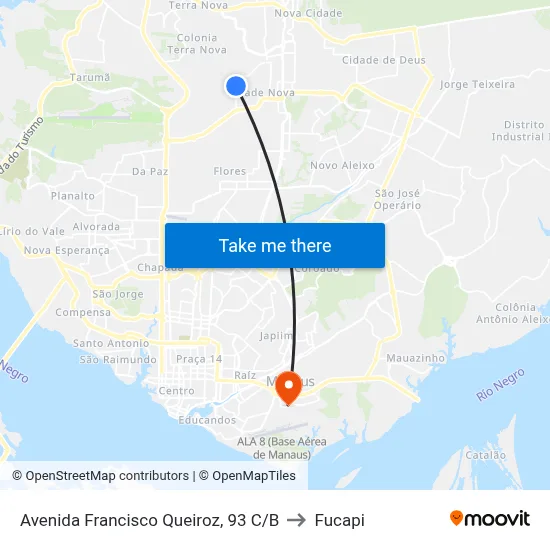 Avenida Francisco Queiroz, 93 C/B to Fucapi map