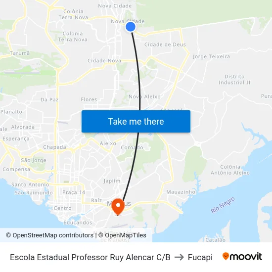 Escola Estadual Professor Ruy Alencar C/B to Fucapi map