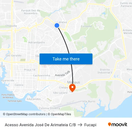 Acesso Avenida José De Arimateia C/B to Fucapi map