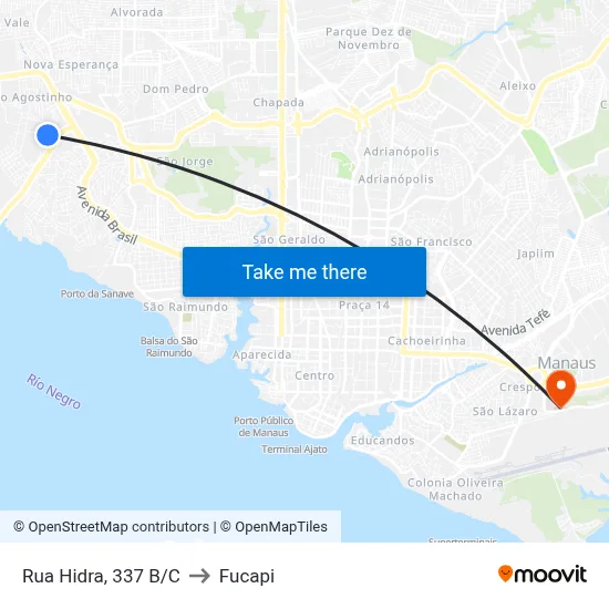 Rua Hidra, 337 B/C to Fucapi map