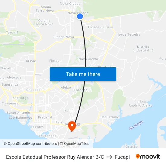 Escola Estadual Professor Ruy Alencar B/C to Fucapi map