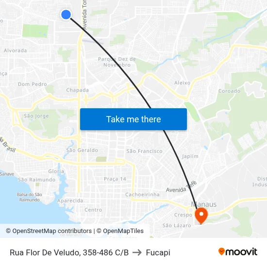 Rua Flor De Veludo, 358-486 C/B to Fucapi map