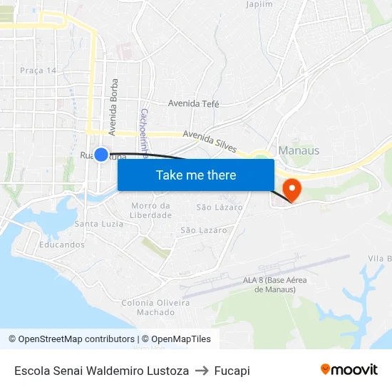 Escola Senai Waldemiro Lustoza to Fucapi map