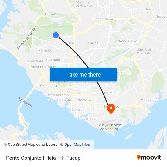 Ponto Conjunto Hileia to Fucapi map