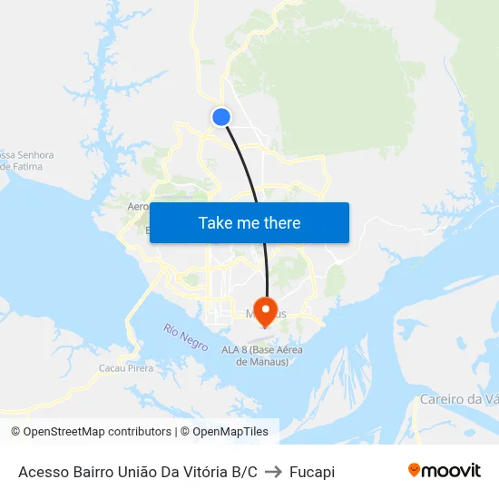Acesso Bairro União Da Vitória B/C to Fucapi map