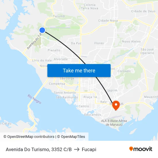 Avenida Do Turismo, 3352 C/B to Fucapi map