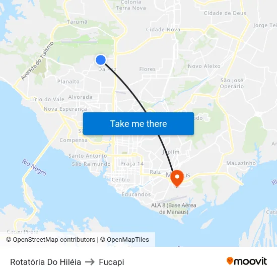 Rotatória Do Hiléia to Fucapi map