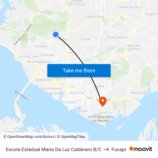 Escola Estadual Maria Da Luz Calderaro B/C to Fucapi map
