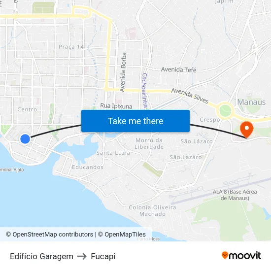 Edifício Garagem to Fucapi map