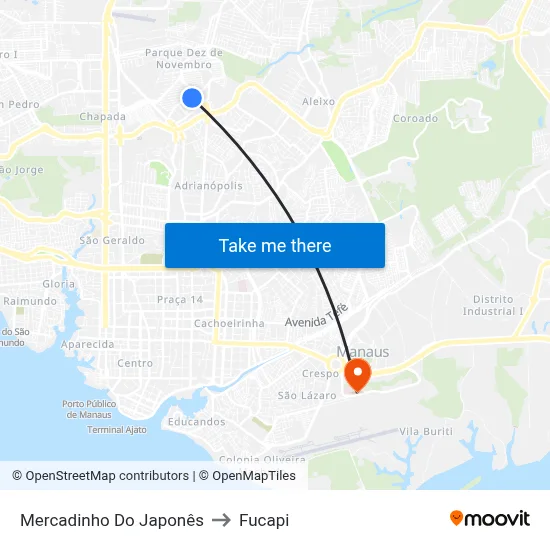 Mercadinho Do Japonês to Fucapi map