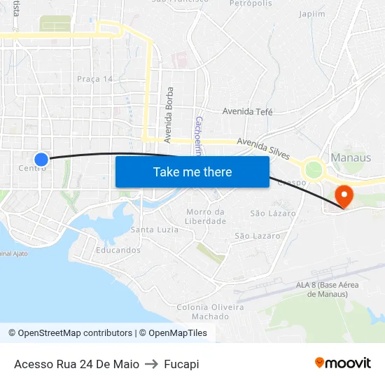 Acesso Rua 24 De Maio to Fucapi map