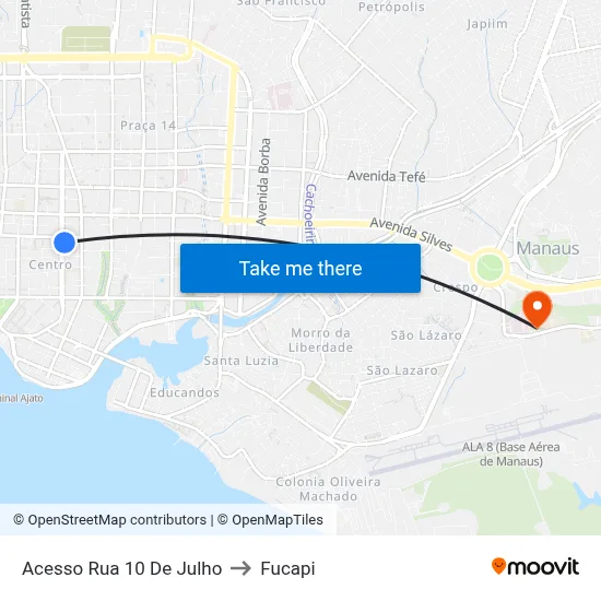 Acesso Rua 10 De Julho to Fucapi map