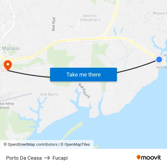 Porto Da Ceasa to Fucapi map