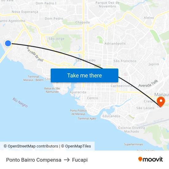Ponto Bairro Compensa to Fucapi map