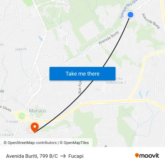 Avenida Buriti, 799 B/C to Fucapi map