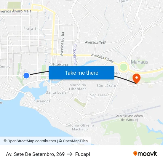 Av. Sete De Setembro, 269 to Fucapi map