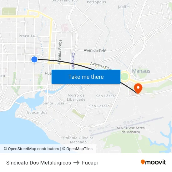 Sindicato Dos Metalúrgicos to Fucapi map
