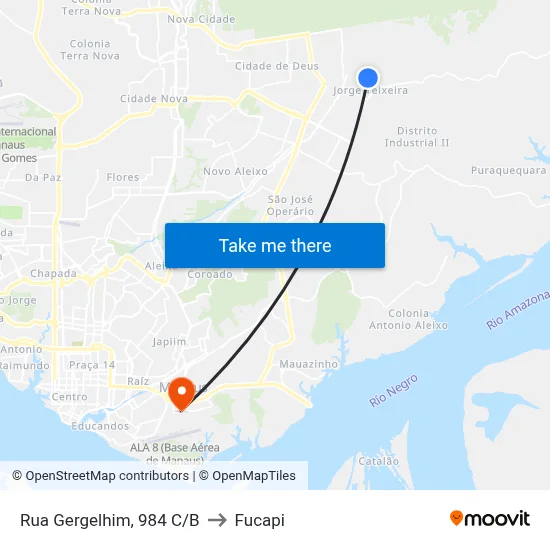 Rua Gergelhim, 984 C/B to Fucapi map