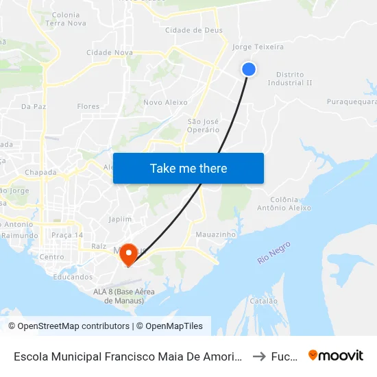 Escola Municipal Francisco Maia De Amorim B/C to Fucapi map