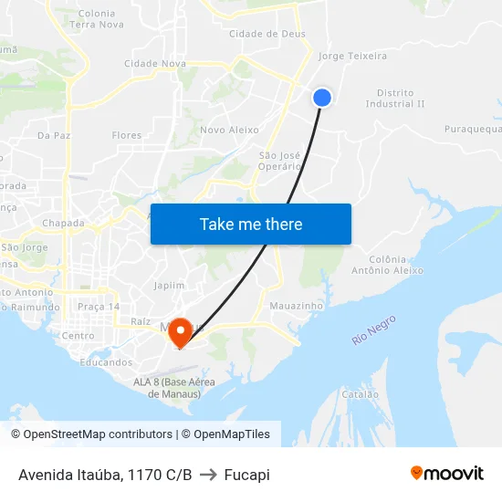 Avenida Itaúba, 1170 C/B to Fucapi map