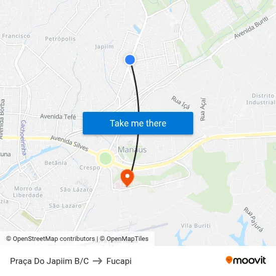 Praça Do Japiim B/C to Fucapi map