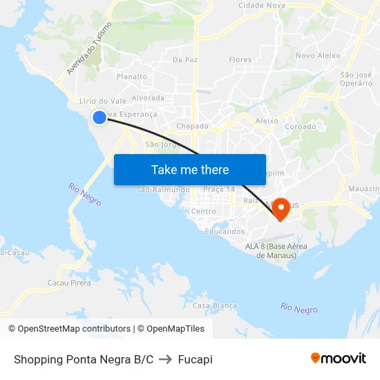 Shopping Ponta Negra B/C to Fucapi map