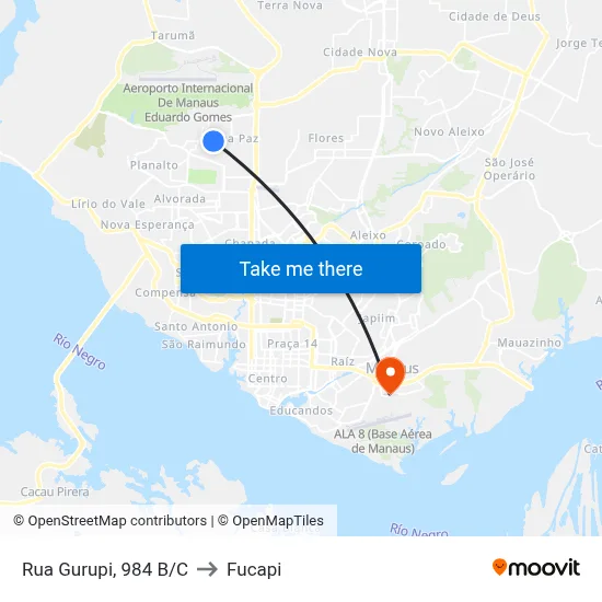 Rua Gurupi, 984 B/C to Fucapi map