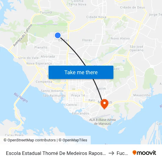 Escola Estadual Thomé De Medeiros Raposo B/C to Fucapi map