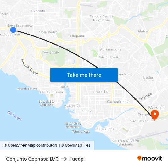 Conjunto Cophasa B/C to Fucapi map